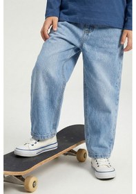 Resim Dmb Boys & Girls Erkek Çocuk Baggy Kalıp Denip Kot Pantolon Mavi 4-9 Yaş-2721 