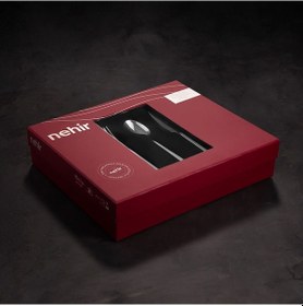 Resim Nehir Fulya Altın Saten 6 Kişilik 36 Parça Kutulu Çatal Kaşık Bıçak Takımı Altın - Gümüş 