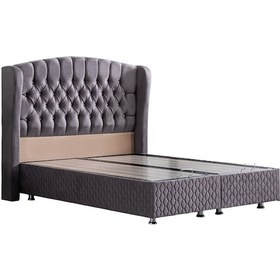 Resim Setaymobilya Baza, Sultan Antrasit Mdf Baza + Başlık Seti, Setay 