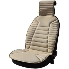 Resim Oto Koltuk Minderi Bej Ön 2'Li Set. Kaydırmaz Ped 
