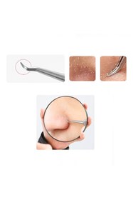 Resim SPELT Paslanmaz Çelik Sivilce Akne Siyah Nokta Temizleme Cımbızı Kavisli Uç 