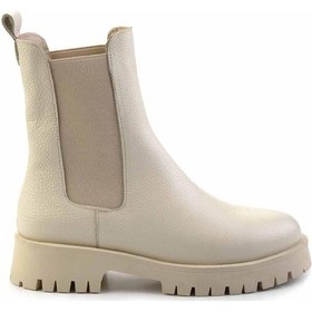 Resim Bej Hakiki Deri Kadın Bot & Bootie K02274321003 Bej 