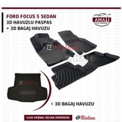 Resim Rizline Ford Focus 4 Sedan 2018 Sonrası 3D Paspas+Bagaj Havuzu 