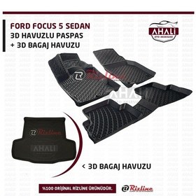 Resim Rizline Ford Focus 4 Sedan 2018 Sonrası 3D Paspas+Bagaj Havuzu 