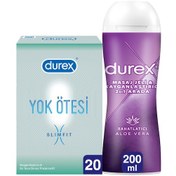 Resim Durex Yok Ötesi Slim Fit İnce Prezervatif 20'li + Aloe Vera Kayganlaştırıcı Jel 200 ML 