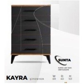 Resim Ceyda Şifonyer Antrasit 