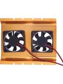 Resim Alfais 4222 Çiftli HDD Harici Disk Kasa İçi Soğutucu Fanı Alüminyum Malzeme ile Yüksek Performans 