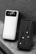 Resim teknodayım Powerbank 20.000 Mah LCD Ekran USB Lightning Type-C Uyumlu İOS ve Android 