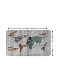 Resim Eğitici Dünya Haritası Dünya Atlası Çocuk Ve Bebek Odası Duvar Sticker -60x105-3804 - Renkli Çok Renkli 
