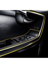 Resim Araç İçi Dekoratif Torpido Ve Kapı Döşeme Fitili Neon Ip 5 Metre Altın Sarısı (01) (Sts Oto Aksesuar) 