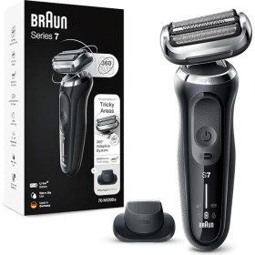 Resim Sakal Giyotin, Wet &amp; Dry, Şarj Edilebilir, Kablosuz Folyo Razor, Gümüş, 70-N1200S ile Erkekler Için Braun Series 7 Tıraş Makinesi 