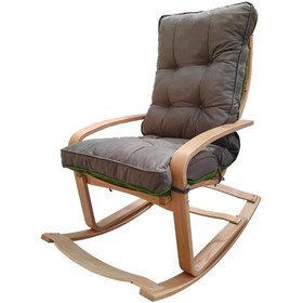 Resim Mobildecoaş Mobildeco Şehzade Ahşap Sallanan Sandalye Ve Dinlenme Koltuğu Çif (546133679) Yeşil 