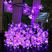 Resim 20/50/100 LED Güneşli Kiraz Çiçeği Şekilli Akıllı Işıklar Dizisi, Dış Mekan Su Geçirmez Güneşli Açık Hava Lambası, Gece Parlayan, 8 Aydınlatma Modu ile, Akıllı Algılama - Işık Algılama, Avlu, Teras, Dış Mekan Kamp Peyzaj Dekorasyonu için uygun, Noel, Paskalya, Şükran Günü, Yeni Yıl Toplantıları, Düğün Partileri vb. güzellik eklemek 