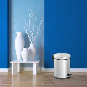 Resim Eforeca Paslanmaz Çelik Pedallı Çöp Kovası 16 Lt Eforeca - Banyo Ve Ofis İçin İdeal 