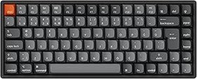 Resim Keychron K2 Max%75 RGB Türkçe Red Switch Kablosuz Alüminyum Çerçeve Karbon Siyah Mekanik Klavye 