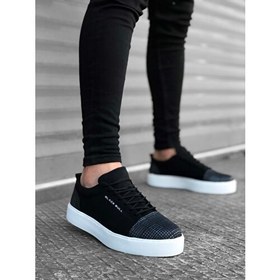 Resim BlackBulls BA0104 Bağcıklı Siyah Ekose Süet Siyah Taban Spor Klasik Erkek Ayakkabı 