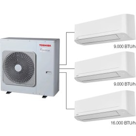 Resim Toshiba 3m Multi Split Klima 9.000+9.000+16.000 Btu/h 