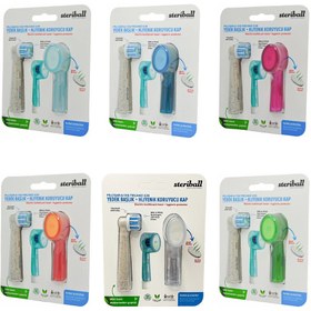 Resim Steriball Pilli & Şarjlı Diş Fırçası İçin Yedek Başlık ve Hijyenik Koruyucu Kapak (Asortili) - Gratis 