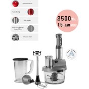 Resim Karaca Pro 2000W Turbo Fonksiyon Cam Hazne Çift Paslanmaz Çelik Bıçak Buz Kırma Doğrayıcı Mutfak Robotu 