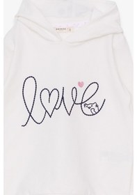 Resim Breeze Kız Çocuk Sweatshirt Nakışlı Yazı Baskılı 2-6 Yaş, Ekru (556838420) Çok Renkli 
