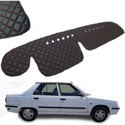 Resim Point Renault 9 Spring Göğüs Halısı Siyah-kırmızı Suni Deri 
