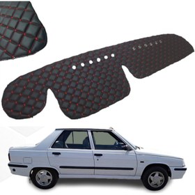 Resim Point Renault 9 Spring Göğüs Halısı Siyah-kırmızı Suni Deri 