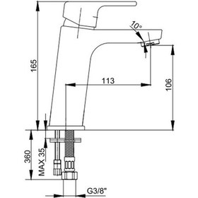 Resim Eca Ar Lunetta Lavabo Bataryası Mat Siyah 103588107 
