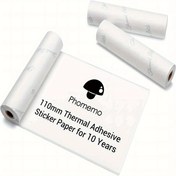 Resim 3 adet Phomemo 110mm Kendinden Yapışkanlı Termal Kağıt Ruloları M04S/M04AS Yazıcılar İçin - 10 Yıllık Dayanıklılık, Kolay Soyulma & Kalıntı Bırakmaz, DIY El Sanatları & Günlük Yazma İçin İdeal, Beyaz/Şeffaf/Renk Seçenekleri 