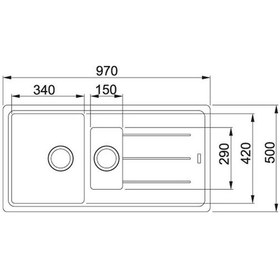 Resim Franke Basis Bfg 651 Stone Grey ( Gri ) Granit Eviye 