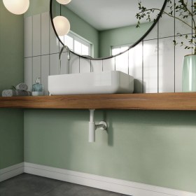 Resim Suera Moon Ayarlanabilir Lavabo Sifonu + Elixir Pop-Up Set (Parlak Beyaz- Taşma Delikli) 