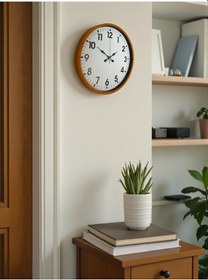 Resim 36 Cm Turuncu Dekoratif Duvar Saati Turuncu 