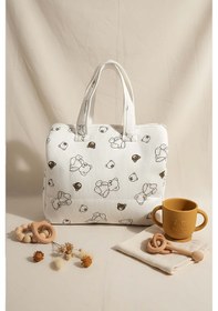 Resim Mini Ayıcık Fiyonklu Anne Bebek Bakım Çantası Çok Renkli 