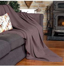 Resim Mikrofiber Şönil Fitilli Minimalist Koltuk Örtüsü - 175x215 Cm, Çift Taraflı, Kaymaz, Terletmez Rose Rose 