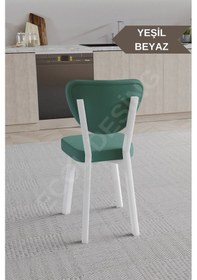 Resim Faymend 1 Adet Elma Model Mutfak Sandalyesi Salon Sandalyesi Yemek Sandalyesi Cafe Restaurant Sandalyesi Yeşil 