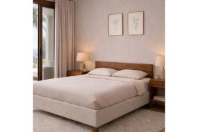Resim Pinoxi 110CM Masif Ahşap Ayaklı Yatak Başlığı Ceviz Renk 110CM 