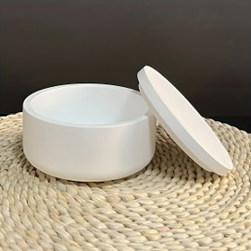 Resim DIY Mum Kavanozları & Saklama Kutuları için Çok Yönlü Silikon Kalıp - Yuvarlak, Kalem Tutucular, Alçı, Beton, Çimento, Sukulent Saksıları için Kapaklı Çok Amaçlı El Sanatları Kalıbı - Ev Dekorasyonu ve El Sanatları Projeleri için İdeal, Mum Kalıpları Silikon 