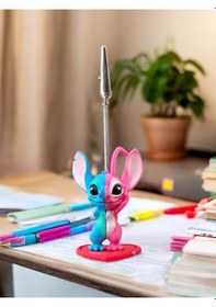 Resim Kawaii Sevimli Stitch Angel Fotoğraf Ve Not Tutucu - Ofis Masa Not Tutacağı Çok Renkli 