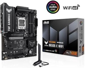 Resim ASUS TUF Gaming B650E-E WiFi Anakart Soket AMD AM5 (ATX, Ryzen 9000, DDR5 Bellek, PCIe 5.0, WiFi 6E, PCIe Q-Release, Aura Sync) 