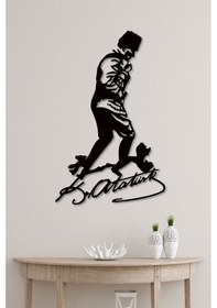 Resim Gowpenart Atatürk Kocatepe'de Dekoratif Siyah Metal Duvar Tablosu 