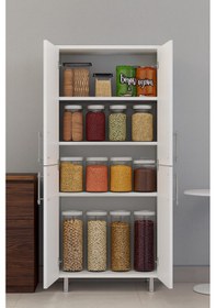 Resim Stillmobilya %100 Mdf 170x35 Çok Amaçlı Dolap Beyaz 
