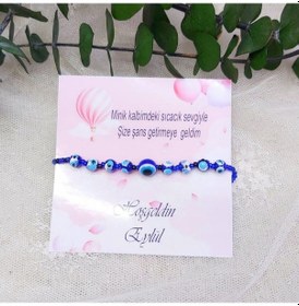 Resim Bileklik Kız Bebek Şekeri Doğum Hediyelik Nazarlıklı Lük 20 Adet 