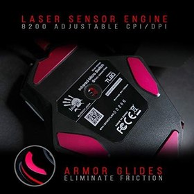 Resim Bloody TL80A Siyah 8200Dpi, Infrared Switch ,Metal Ayak, Ultra Core 3&4 Aktif, 9 Tuşlu, Çözünürlük Ayarlı, Optik Gaming (Oyuncu) Mouse 