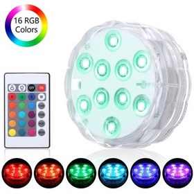 Resim Geeksen Ir Uzaktan Kumandalı Sualtı Havuz Lambası Kısılabilir 10 Adet Dalış Lambası 