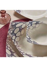 Resim Güral Porselen Caroline 24 Parça 6 Kişilik Yemek Takımı 3174 Krem 