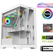 Resim XASER GX80 Ryzen 5 5600 16GB Ram 512GB M.2 NVMe SSD 8GB RTX4060 Sıvı Soğutma Oyun Bilgisayarı 