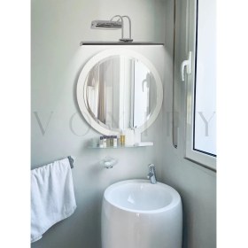 Resim Voxify Gümüş Kuğu Aplik Oynar Başlıklı Beyaz Işık Şık Tasarım Dekoratif Dizayn Banyo Ayna Aydınlatma 
