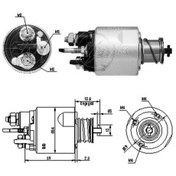 Resim ZM 12v Marş Otomatiği Valeo Tipi (2/3 DELİK) M5 Sağ (UZUN CIVATA) 