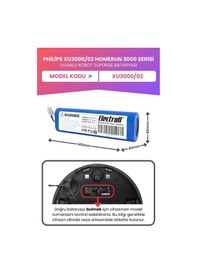 Resim Philips Uyumlu Xu3000/02 Homerun 3000 Serisi Batarya Ultra Yüksek Kapasite 7000mah Robot Süpürge Pili 