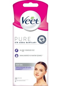 Resim Veet Yüze Özel Pure Hipoalerjenik 20'li Sir Ağda Bandı X 2 Adet 