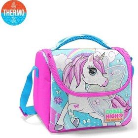Resim Coral High Kids Mavi Neon Pembe Unicorn Desenli Thermo Beslenme Çantası 11711 